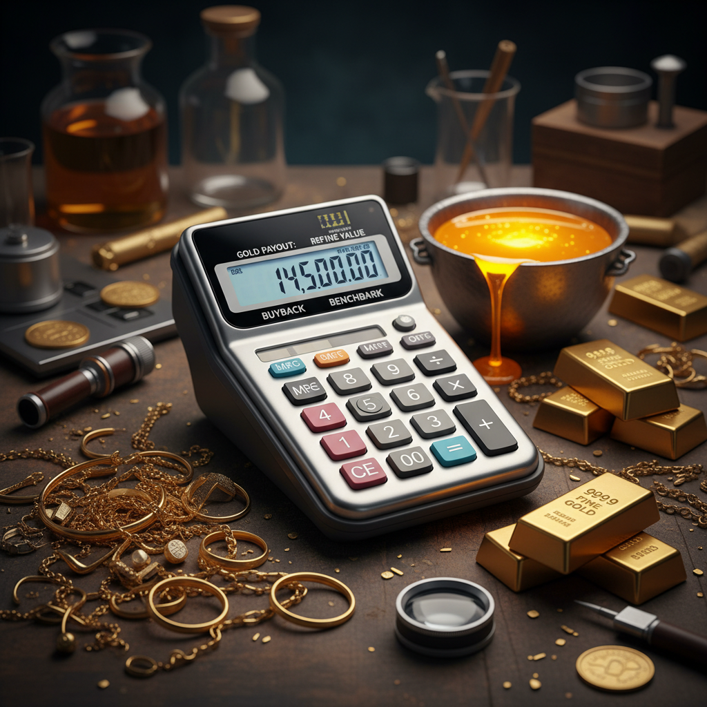 Gold bar showing fine gold markings