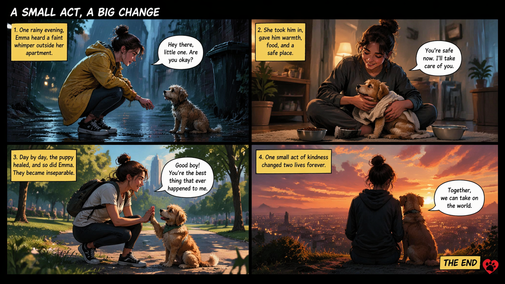 Comic Pages and Storytelling example