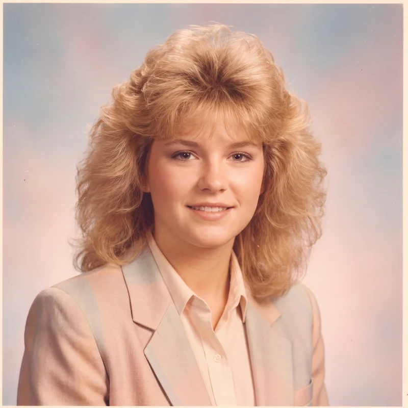 80s Classic yearbook style example
