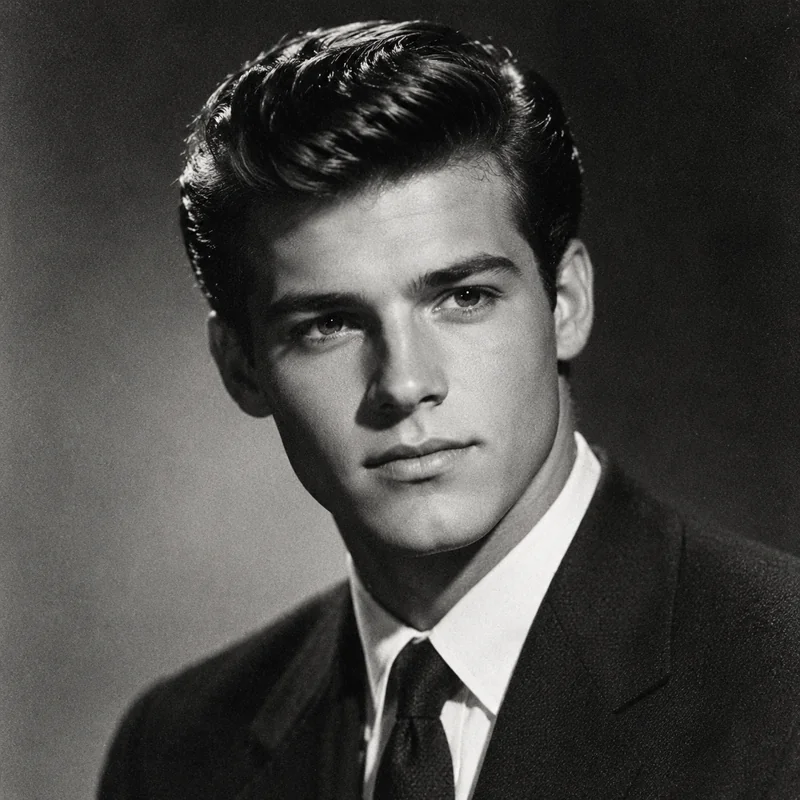 Vintage B&W yearbook style example